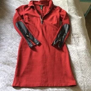 Cherry red/wine Ralph Lauren fitted dress